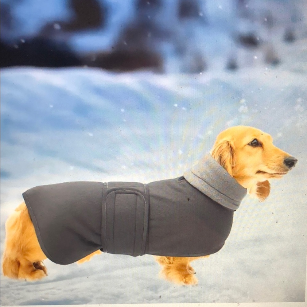 Cozy Gray Fleece Dog Jacket